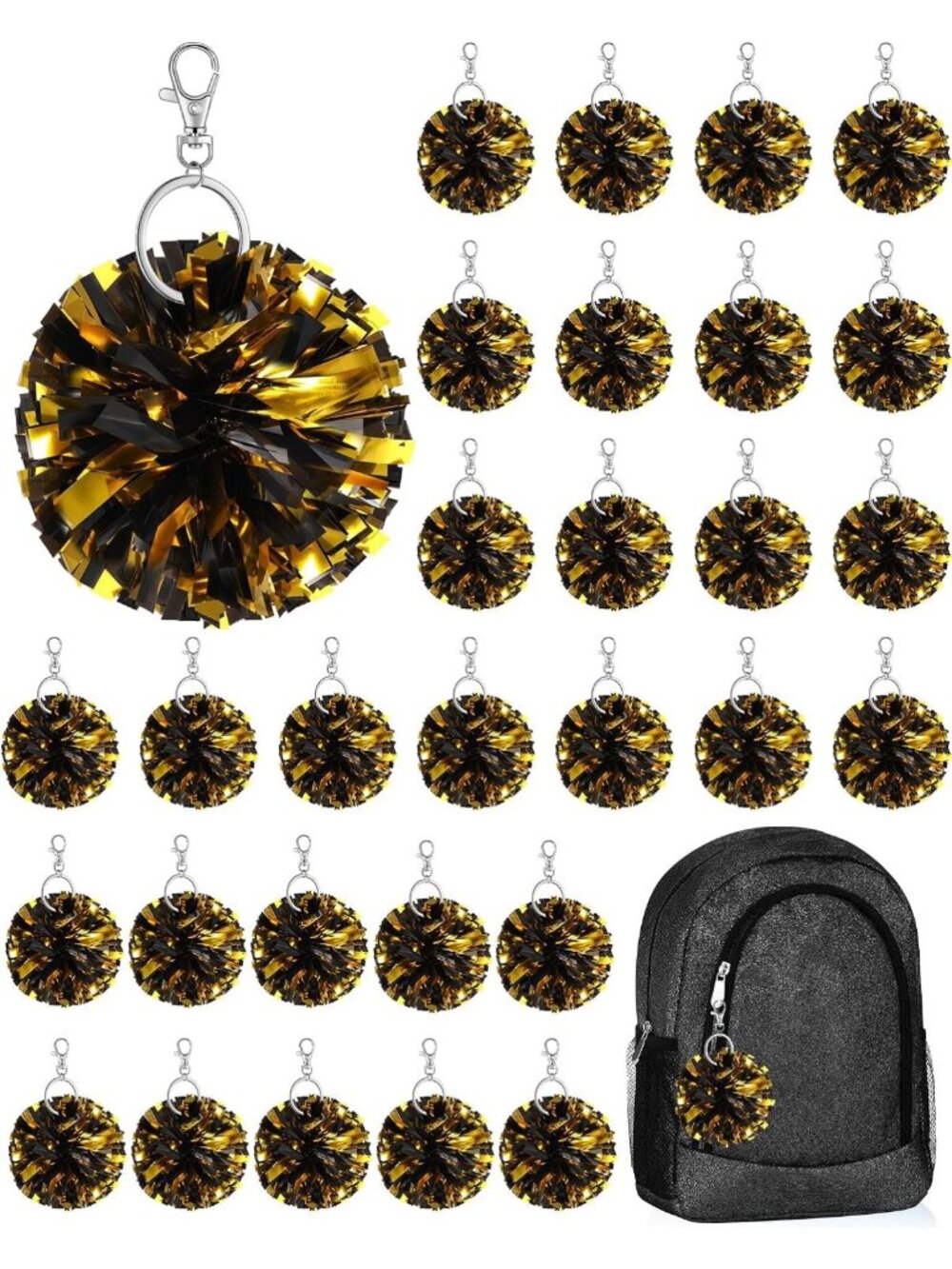Cheerful Pom Pom Keychain - Fun Accessory for Bags, Keys & Backpacks